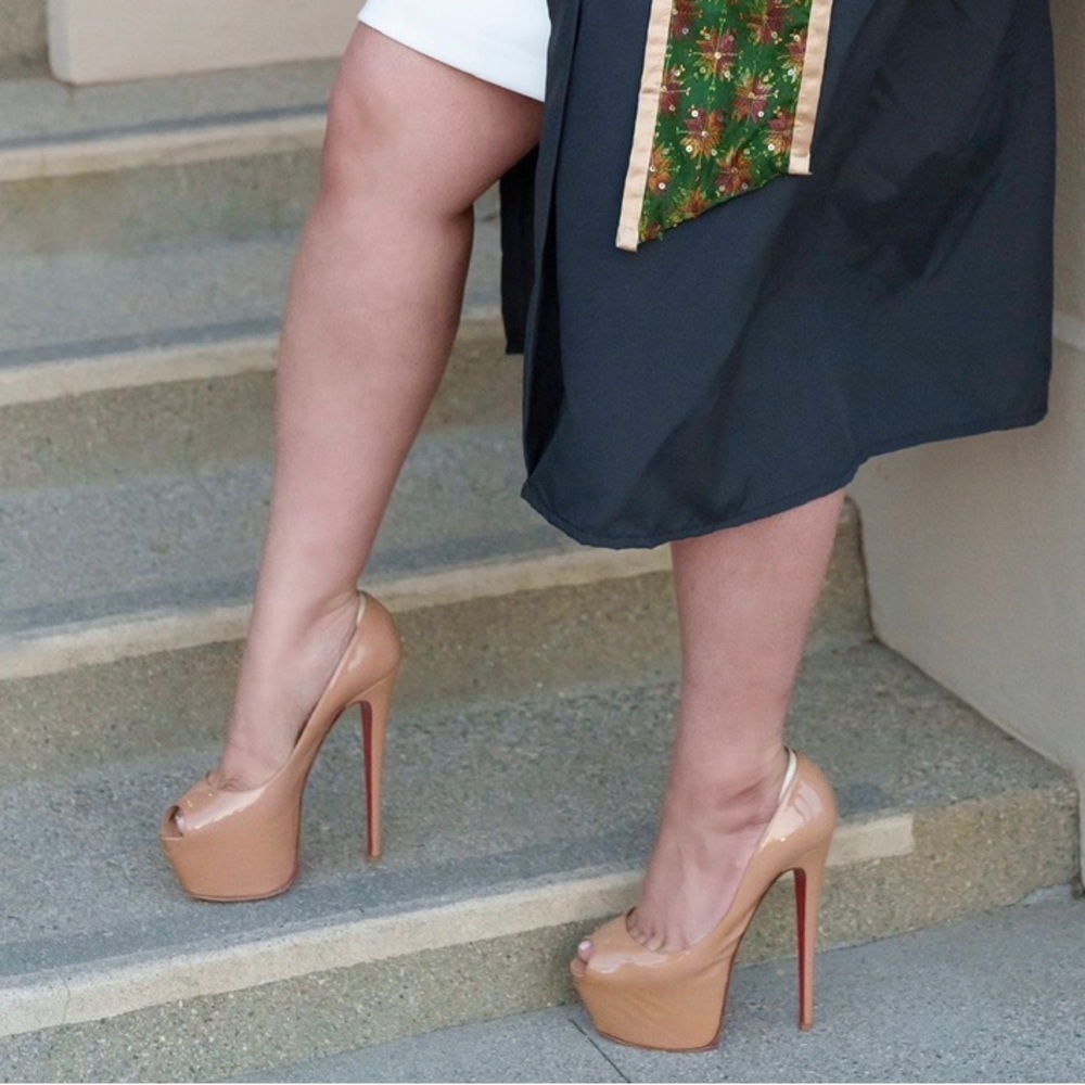 Christian Louboutin Highness 160 Patent Calf in Nude